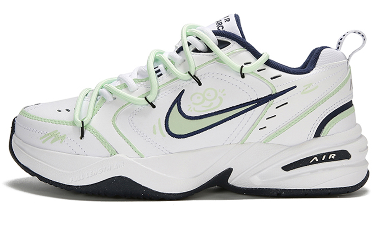 Nike Air Monarch 4 Low-Top Chunky Sneakers Unisex White Green