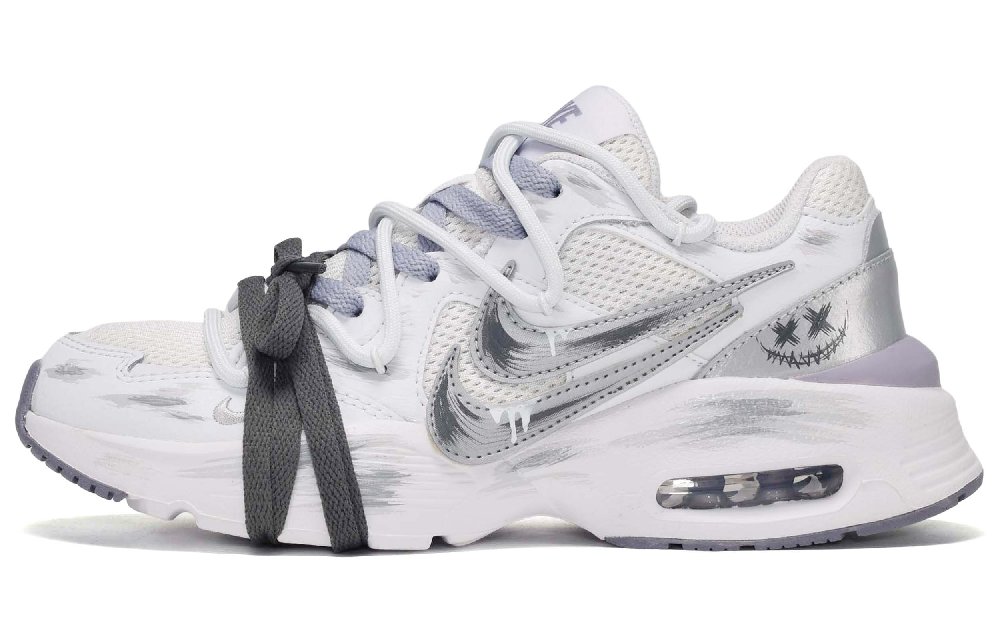 Nike Air Max Fusion Anti Slip Wear Resistant Low Top Running Shoes Women's Gray White Purple