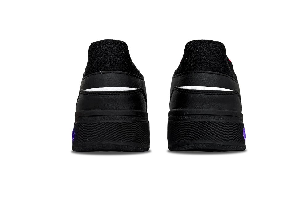 Adidas Neo Courtbeat Smoky Purple Dream Abrasion Resistant Low Top Skateboard Shoes Unisex Purple Black