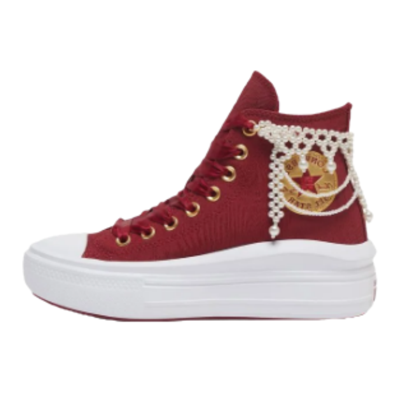 Converse All Star Move Anti-Slip Wear-Resistant High-Top Casual Shoes Women's Red