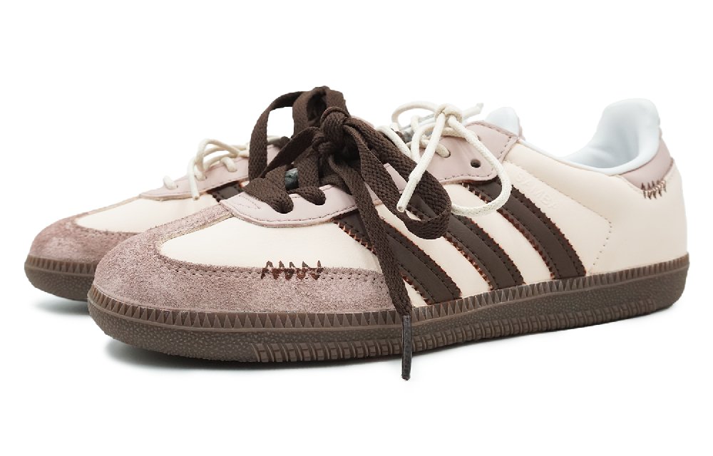 Adidas Originals SAMBA OG Anti-Slip And Wear-Resistant Lightweight Low-Top Skateboard Shoes Unisex Beige Yellow Brown