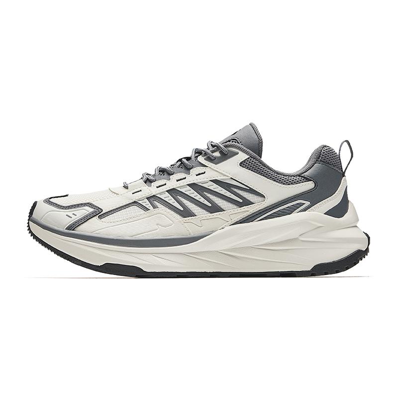 Anta Running Collection Anti-Slip Wear-Resistant Low-Top Casual Running Shoes Men White Gray
