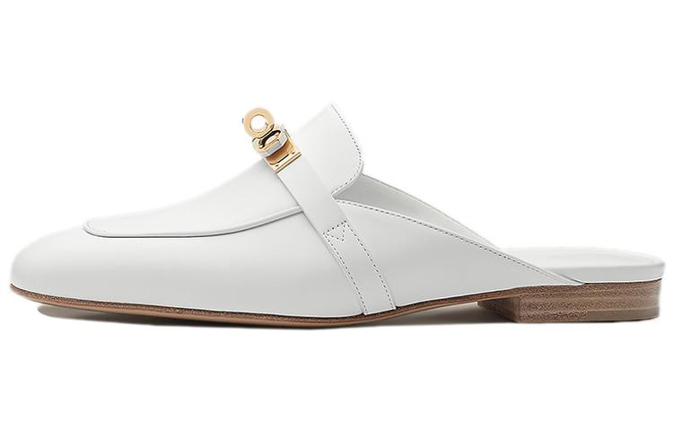 HERMES Oz Slip Resistant Closed Toe Slippers Women's White