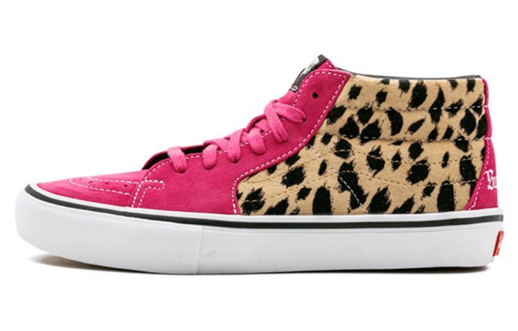 Vans Sk8 Mid Supreme Velvet Leopard Magenta
