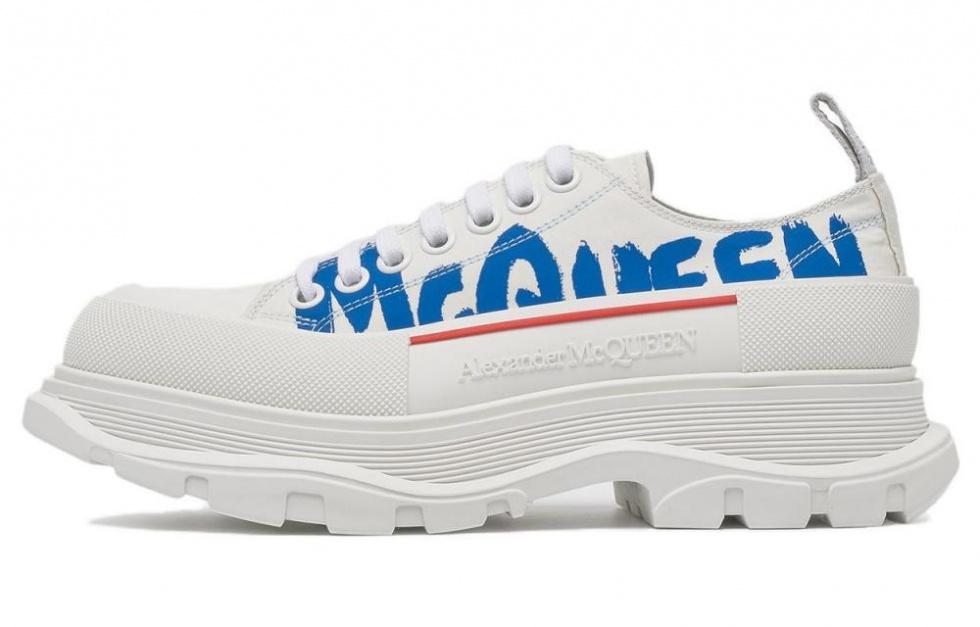 Alexander McQueen Tread Slick Sneakers 'White Blue'