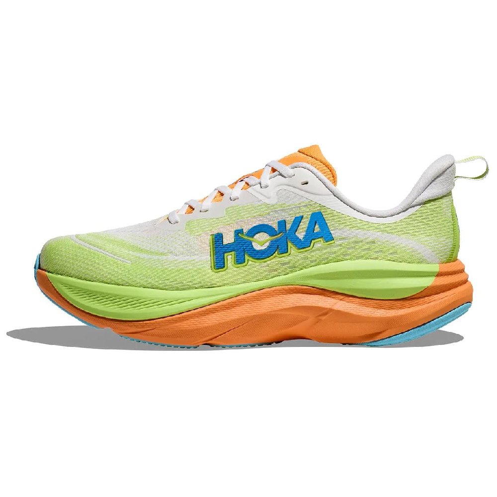 HOKA ONE ONE Anti-Slip Wear-Resistant Low-Top Casual Running Shoes Men's Green Orange