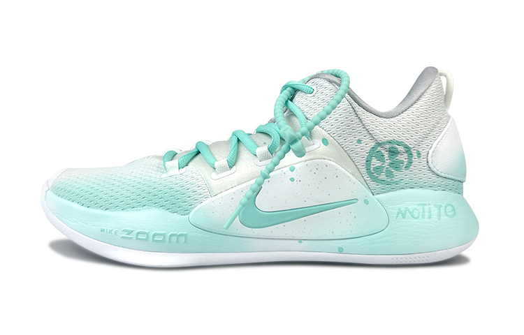 Nike Hyperdunk 10 Cushioning Anti-Slip And Wear-Resistant Low-Top Basketball Shoes Men's White Green