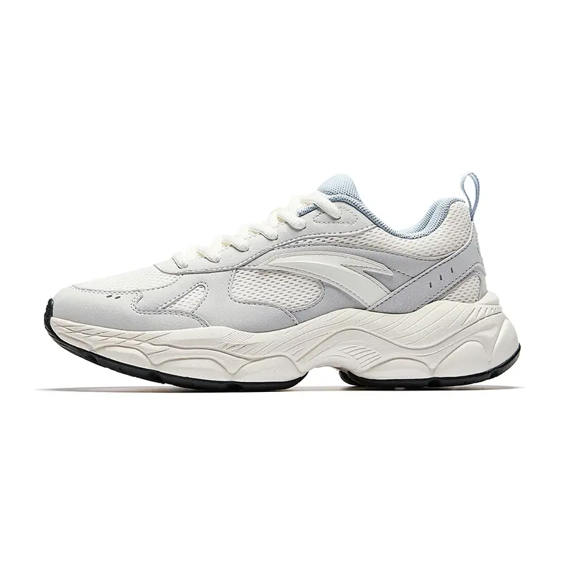 Anta Height Increasing Lightweight Breathable Low top Casual Shoes Women's White Blue