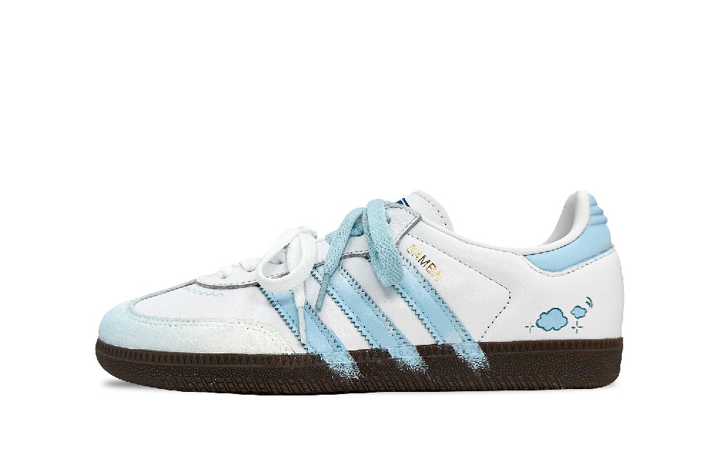 Adidas Originals SAMBA OG Low top Skateboard Shoes Unisex Blue White