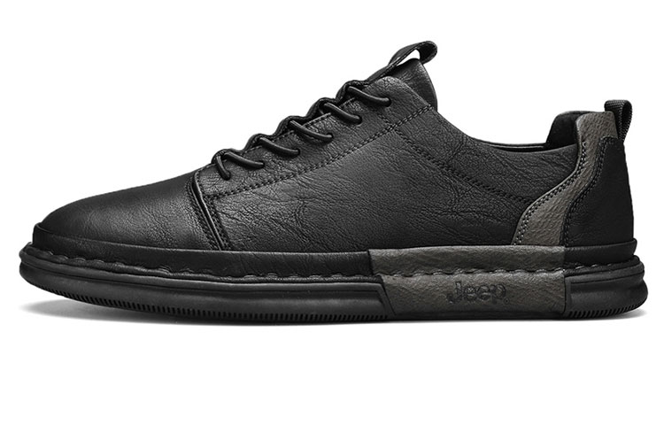 Jeep Low Top Casual Shoes Men's Black