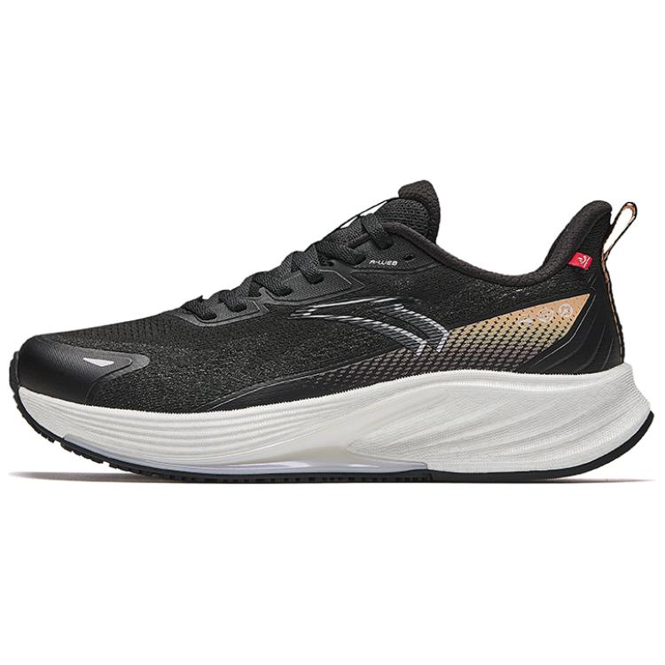 Anta Wear-Resistant Slip-Resistant Low-Top Casual Running Shoes Women's Black Orange
