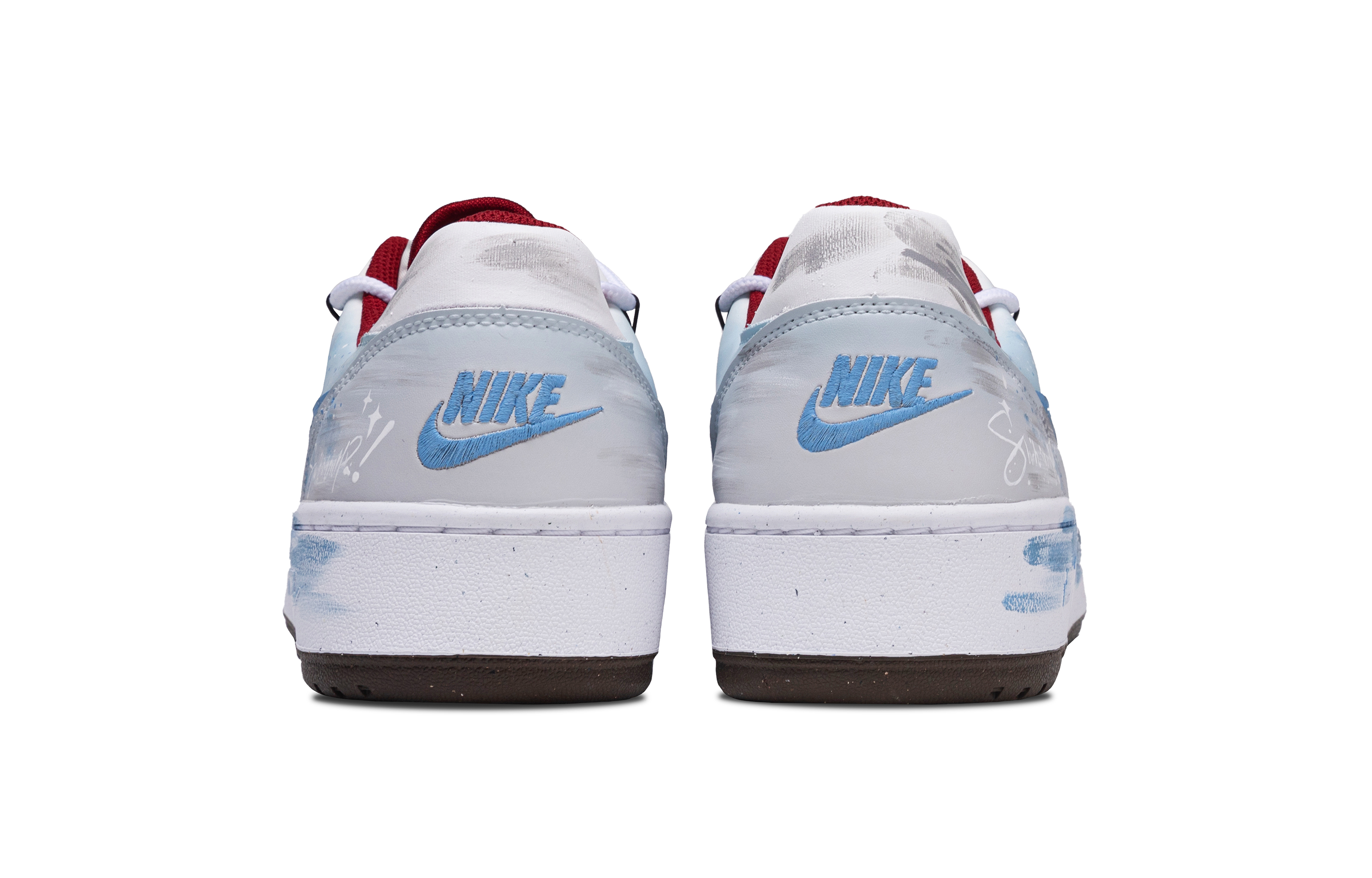 Nike Full Force Tide Star Rudders Abrasion Resistant Low Top Skateboard Shoes Men's White Blue купить в интернет-магазине Yoocart с быстрой доставкой по России.