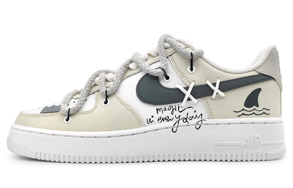 Nike Air Force 1 Coverage Warm Low-Top Skateboard Shoes Men's Beige Apricot