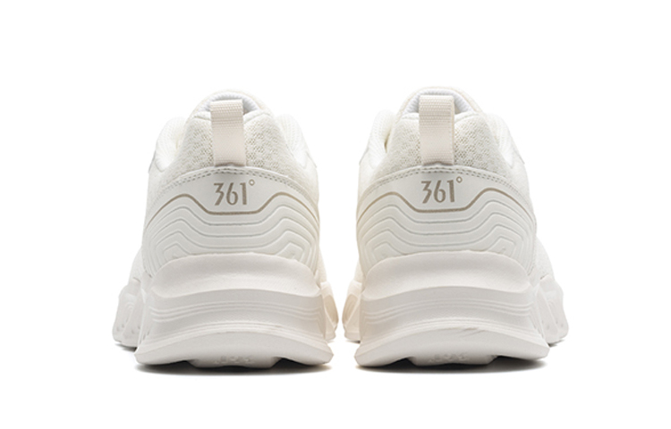 361° Anti Slip Wear Resistant Low Top Running Shoes Men's White Umber