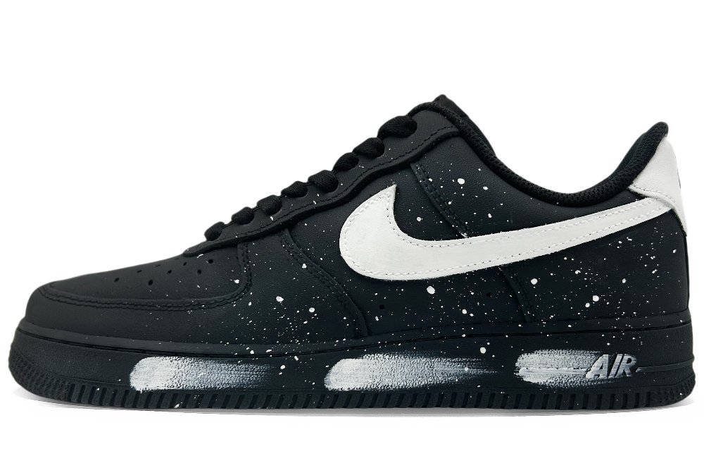Nike Air Force 1 Abrasion Resistant Low Top Skateboard Shoes Unisex Black White