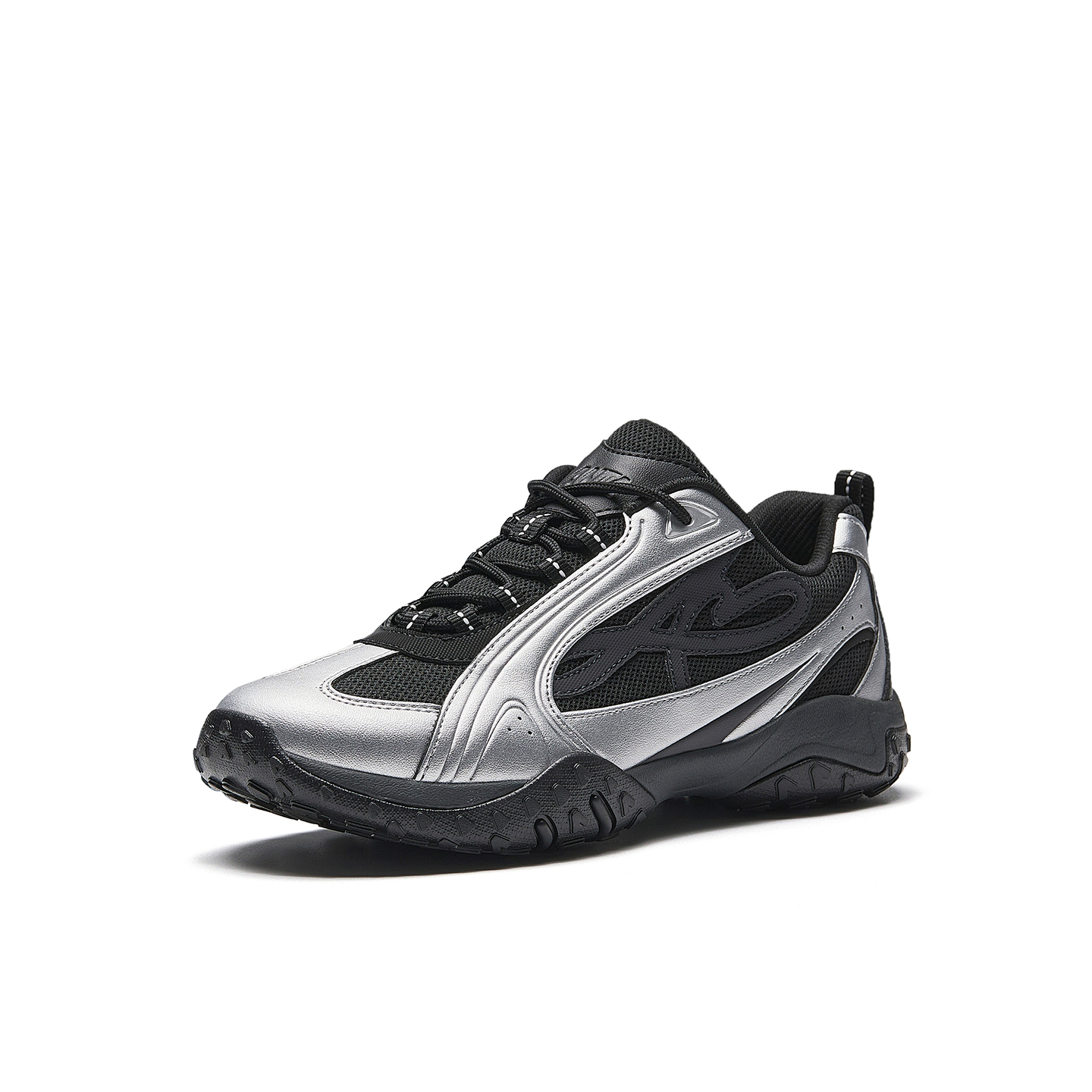 Anta Palpitating Abrasion Resistant Breathable Slip Resistant Low top Casual Shoes Women's Tranquil Black Silver