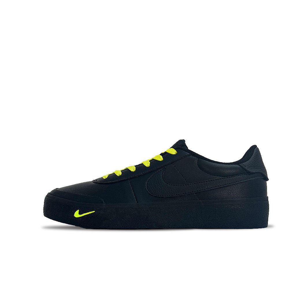 Nike Court Shot Wear-resistant And Lightweight Low-Top Skateboard Shoes Unisex Black Yellow