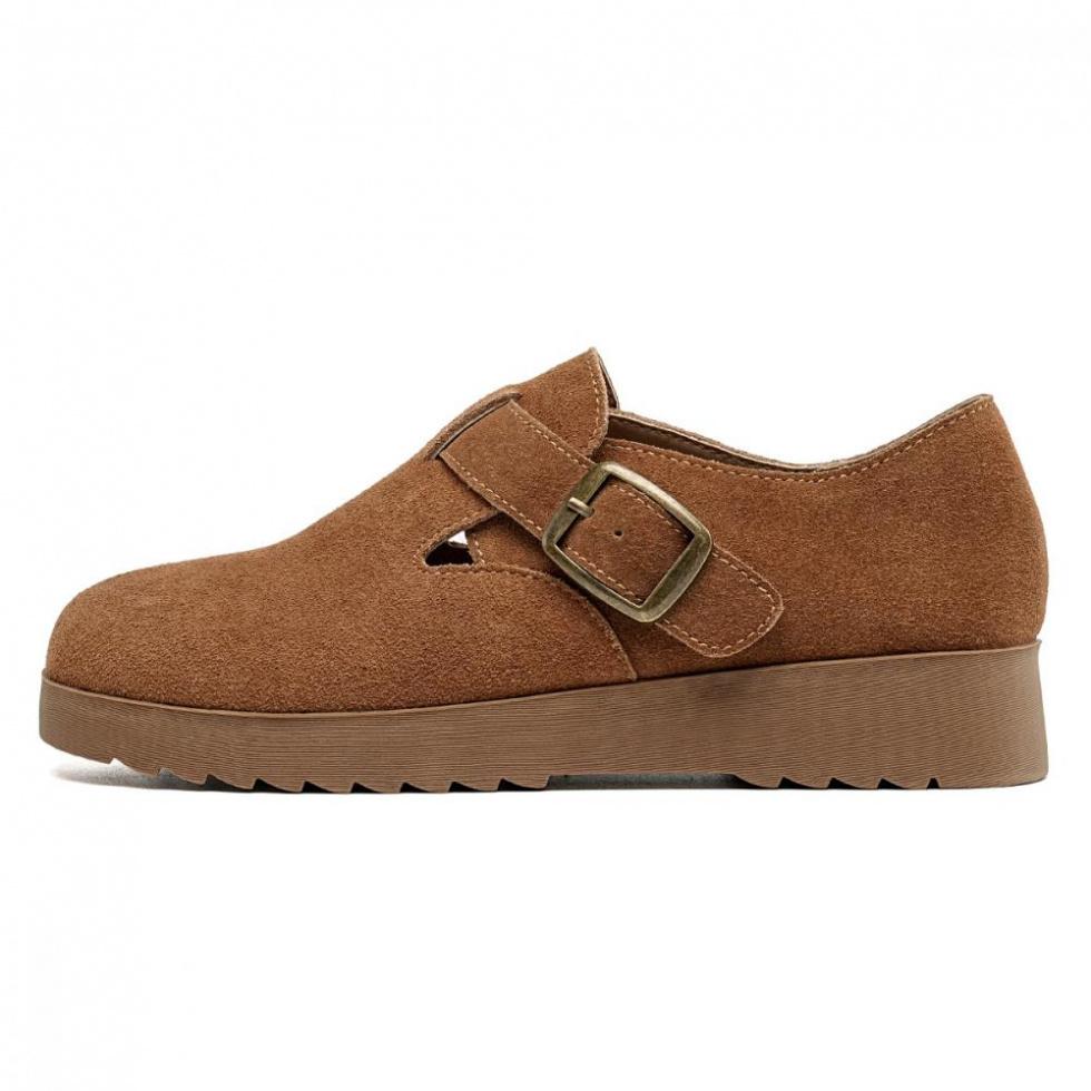 EBLAN Slip-Resistant Low-Top Casual Shoes Women's Caramel