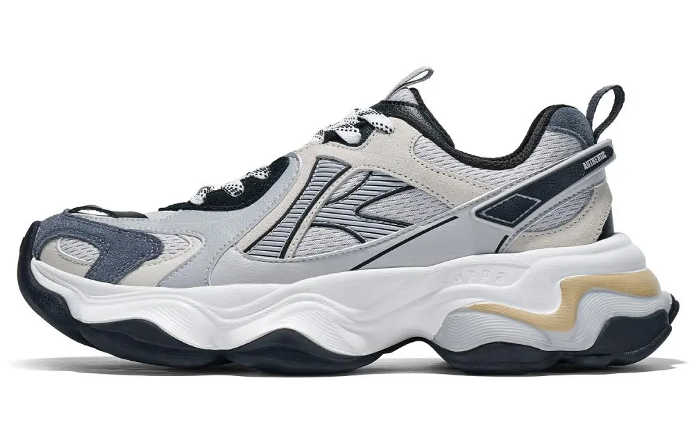 Kappa Anti-Slip Wear-Resistant Low-Top Running Shoes Unisex Gray Brown