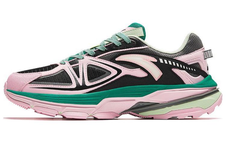 Anta Walker Durable Breathable Low-Top Running Shoes Women's Black Pink