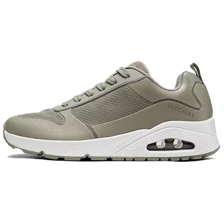 Skechers Uno Cushioning Breathable Supportive Rebound Low-Top Air Cushion Casual Running Shoes Men's Gray