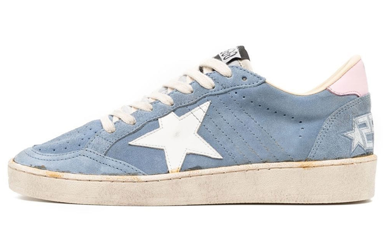 Golden Goose Stylish Skateboarding Shoes Women's Blue Pink Vintage Version