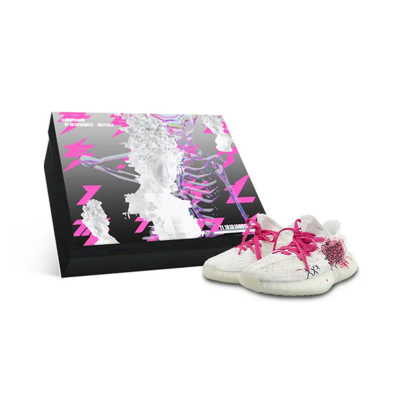 Adidas Originals Yeezy Boost 350 V2 Abrasion Resistant Low top Casual Shoes Unisex White Pink