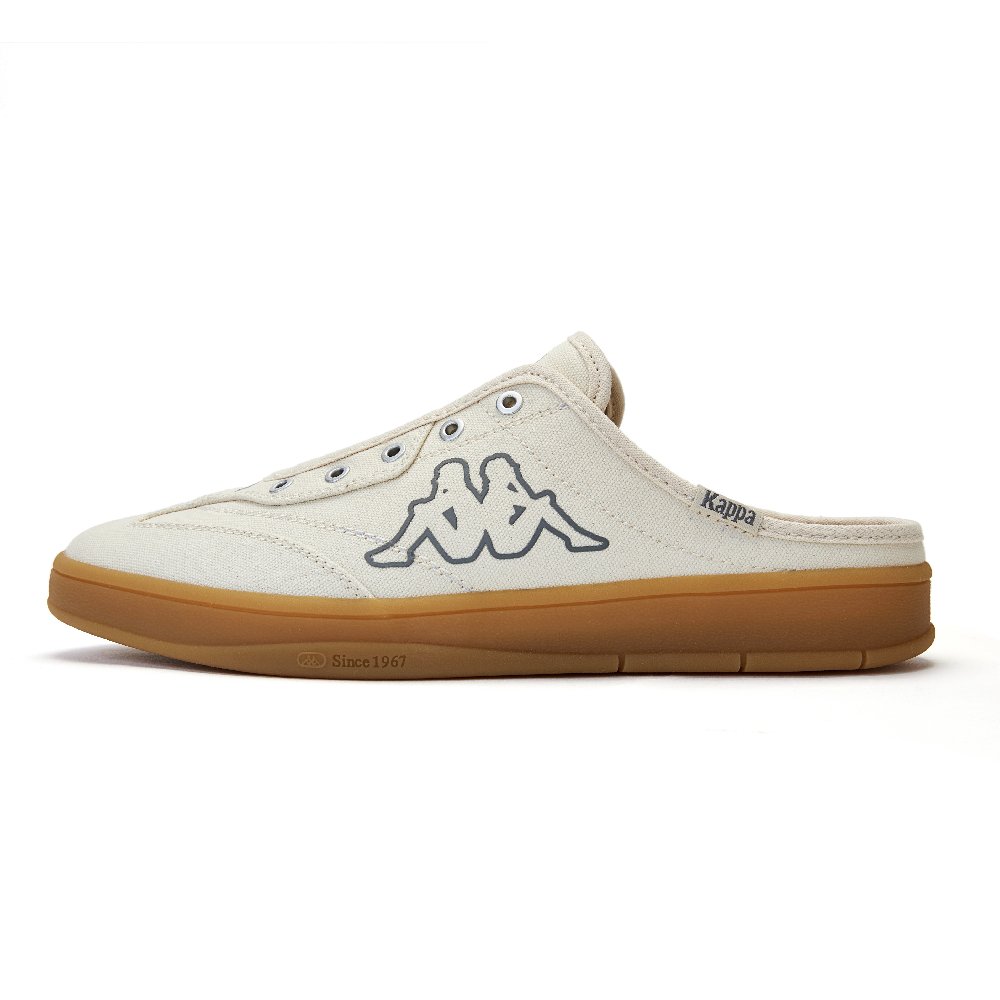 Kappa Back to Back Slip Resistant, Lightweight, And Breathable Low Top Skateboard Shoes Unisex Beige Yellow