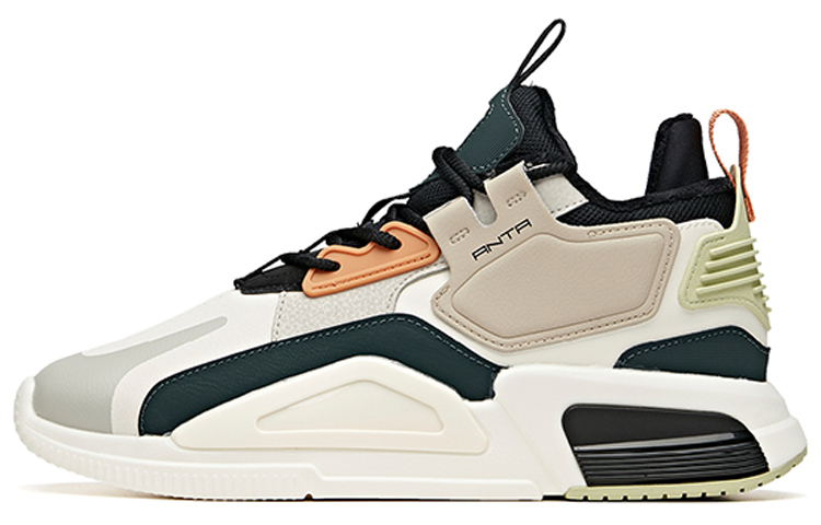 ANTA Rubik's Cube Casual Shoes Men's Low top White/Gray/Green