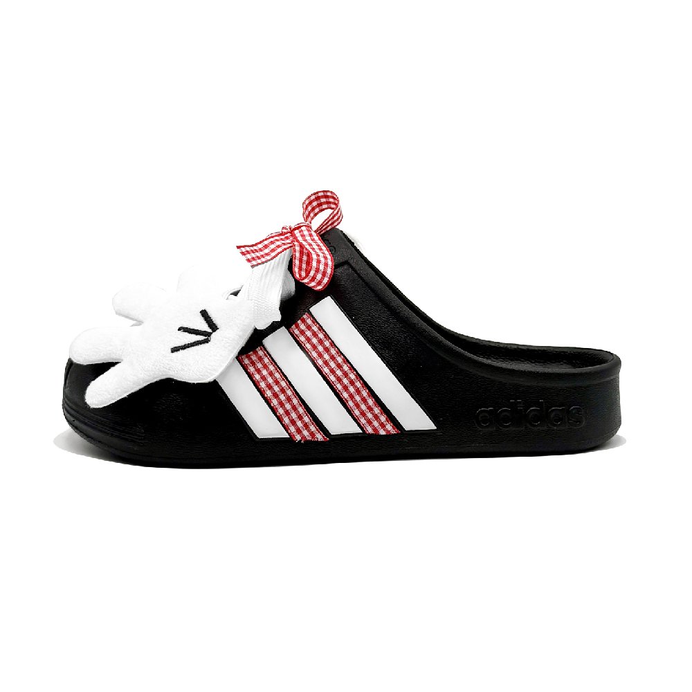Adidas ADILETTE CLOGS EVA Abrasion Resistant Closed Toe Slippers Unisex Black White Red