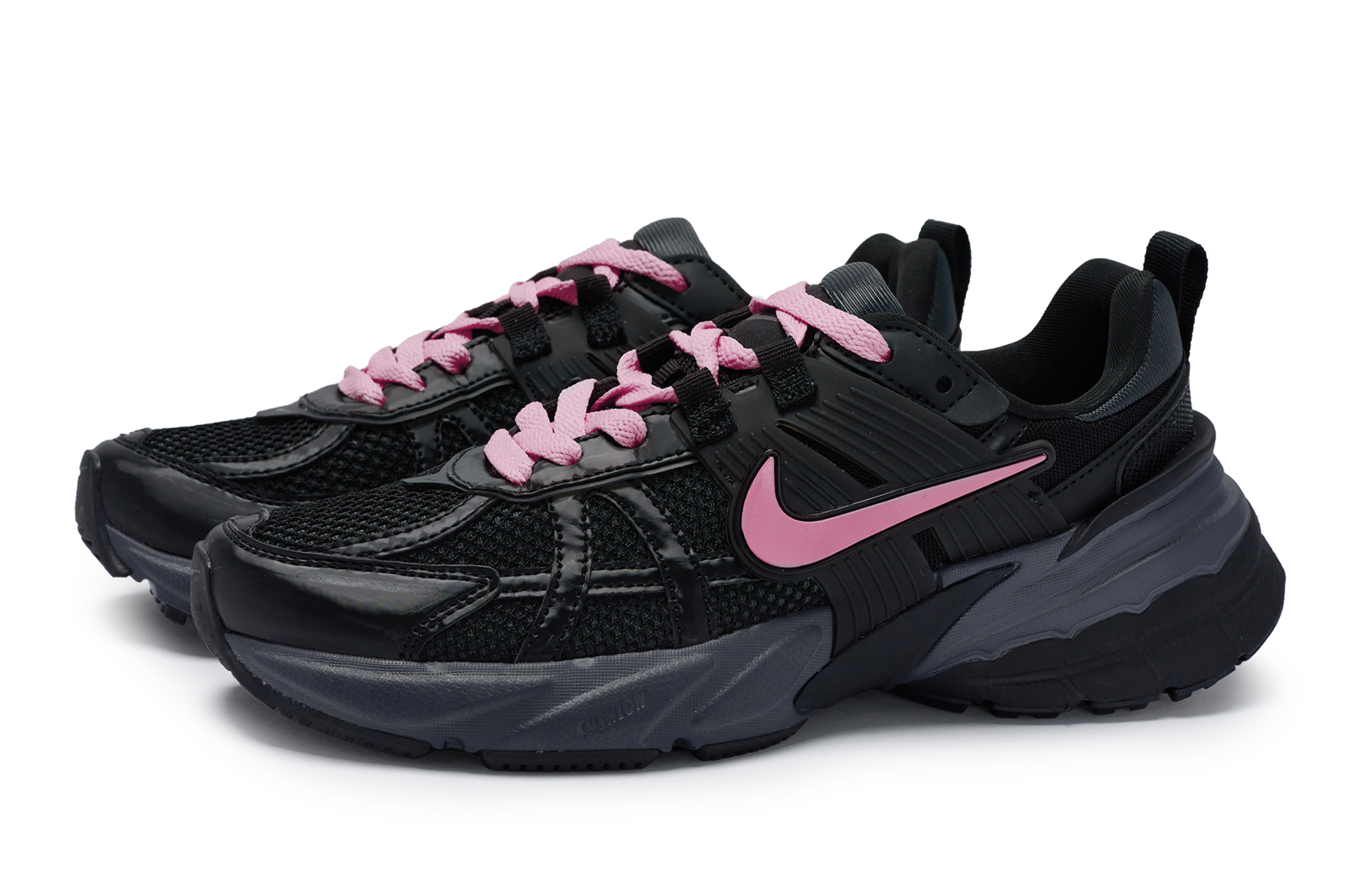 Nike V2K Run Cushioning, Abrasion Resistant, And Waterproof Low Top Running Shoes Unisex Black Rose Red купить в интернет-магазине Yoocart с быстрой доставкой по России.