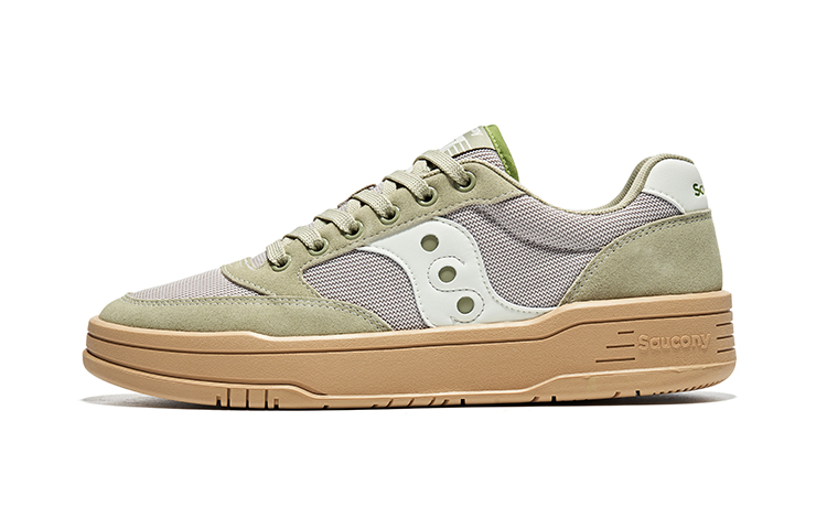 Saucony CROSS JZ Cushioning And Abrasion Resistant Coverage Low Top Casual Running Shoes Unisex Gray Green