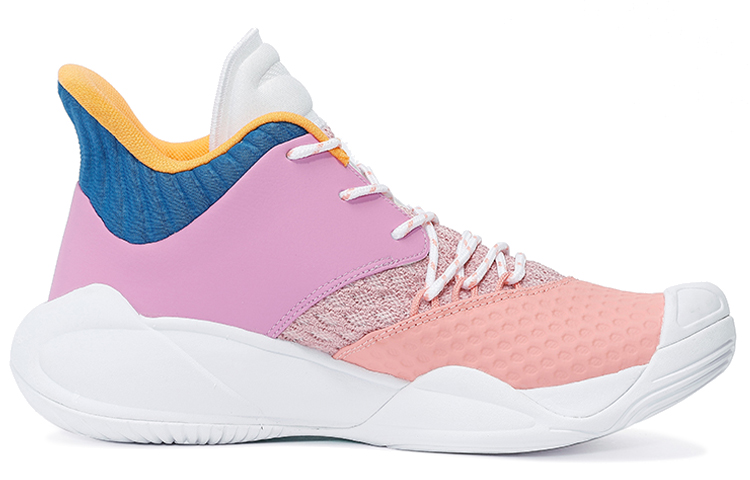 Anta Anti Slip Wear Resistant Mid Top Basketball Shoes Men's Pink Purple White купить в интернет-магазине Yoocart с быстрой доставкой по России.
