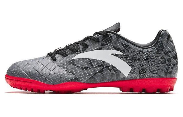 Anta TF Rubber Broken Studs Artificial Ground Wear-Resistant Soccer Shoes Men's Gray Pink
