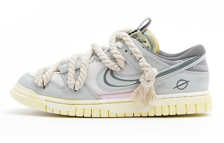 Nike Air Dunk Jumbo Remastered Slip-Resistant Cushioning Wear-Resistant Low-Top Skateboard Shoes Men's Light Gray