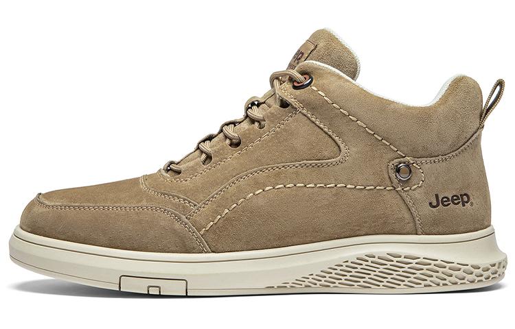 Jeep Low-Top Skateboard Shoes Men's Khaki