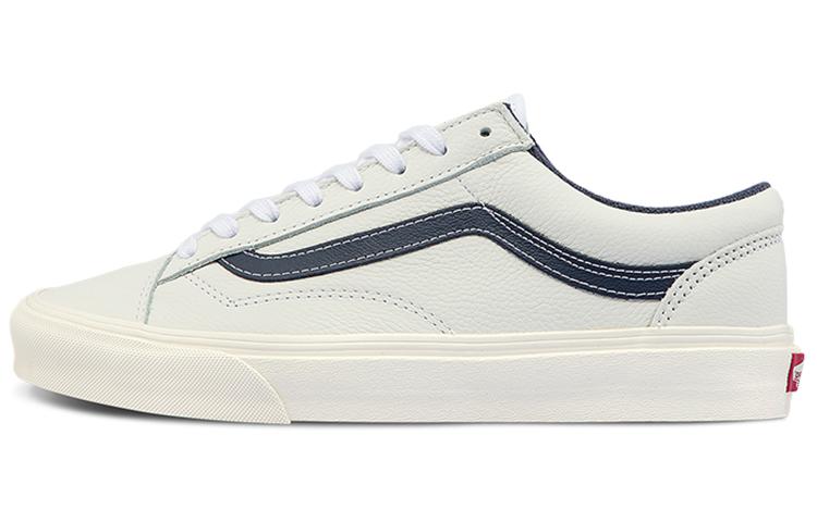 Vans Style 36 Low Tops Skateboarding Shoes Unisex White Blue Contrasting Colors