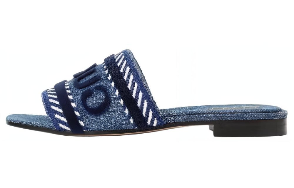 GUCCI Women's GUCCI Script Slide Sandal 'Light Blue Denim' Women's