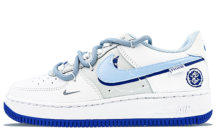 Nike Air Force 1 Low Low-Top Skateboard Shoes GS Sea Blue