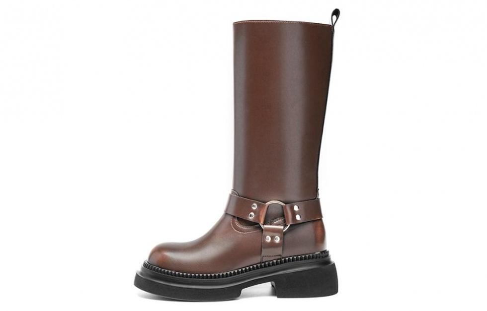EBLAN Knee-high Boots Women's Dark Brown
