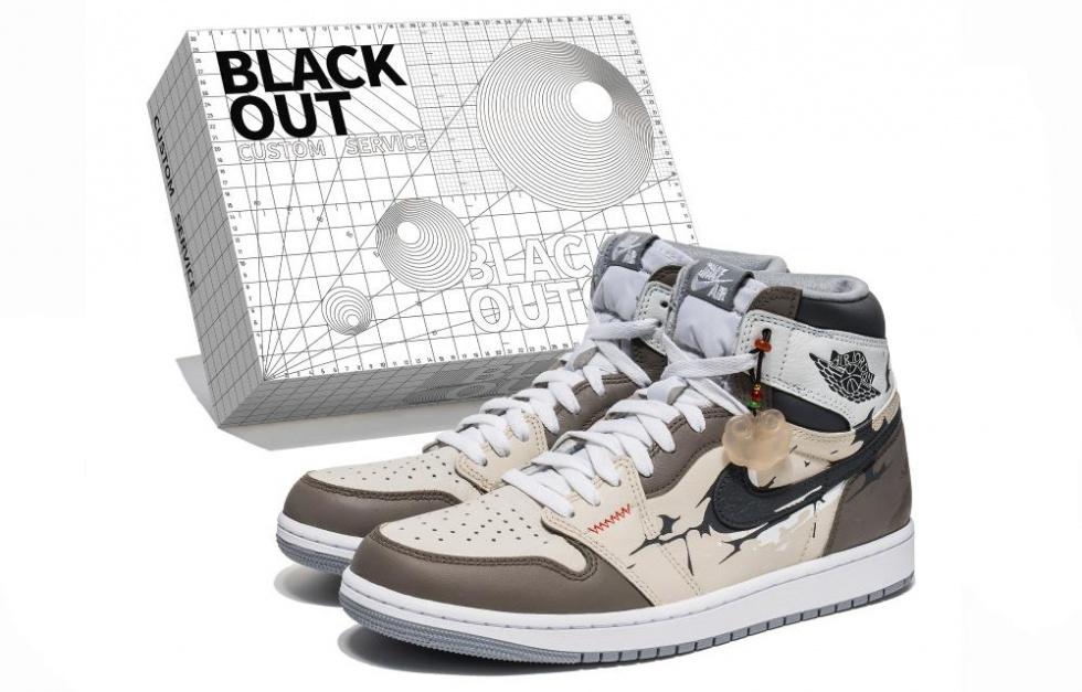 Jordan Air Jordan 1 High OG High-Top Vintage Basketball Shoes Unisex Beige Brown White