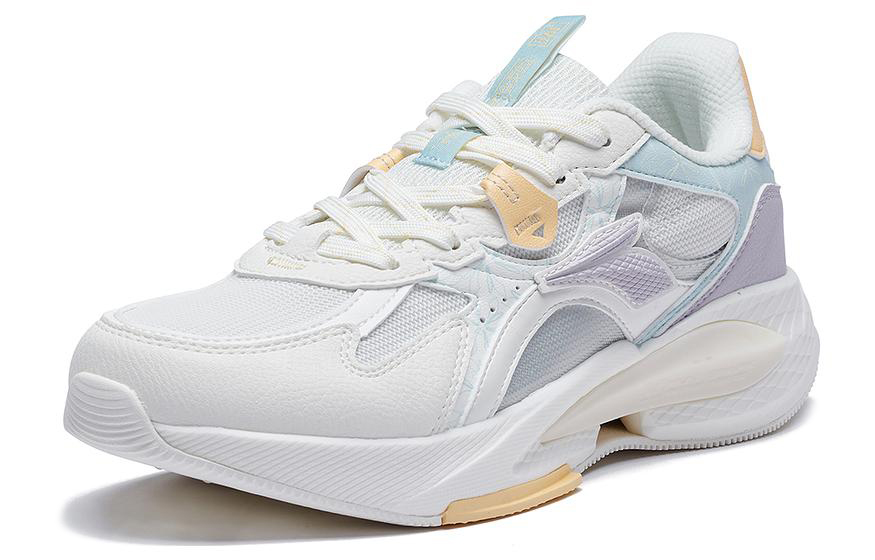 361° Anti Slip Wear Resistant Breathable Lightweight Low Top Running Shoes Women's White Yellow Blue Purple.