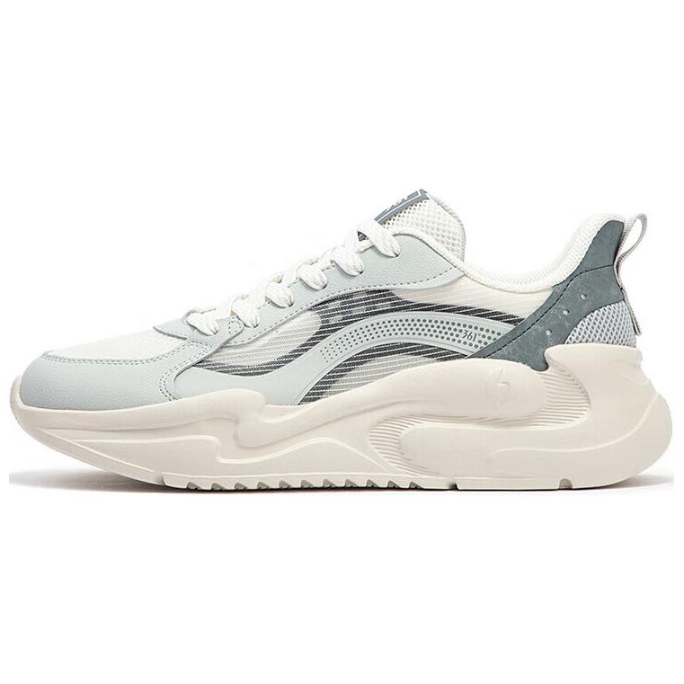 361° Yunshu 4.0 Cushioning Wear-Resistant Low-Top Casual Shoes Men's Gray White