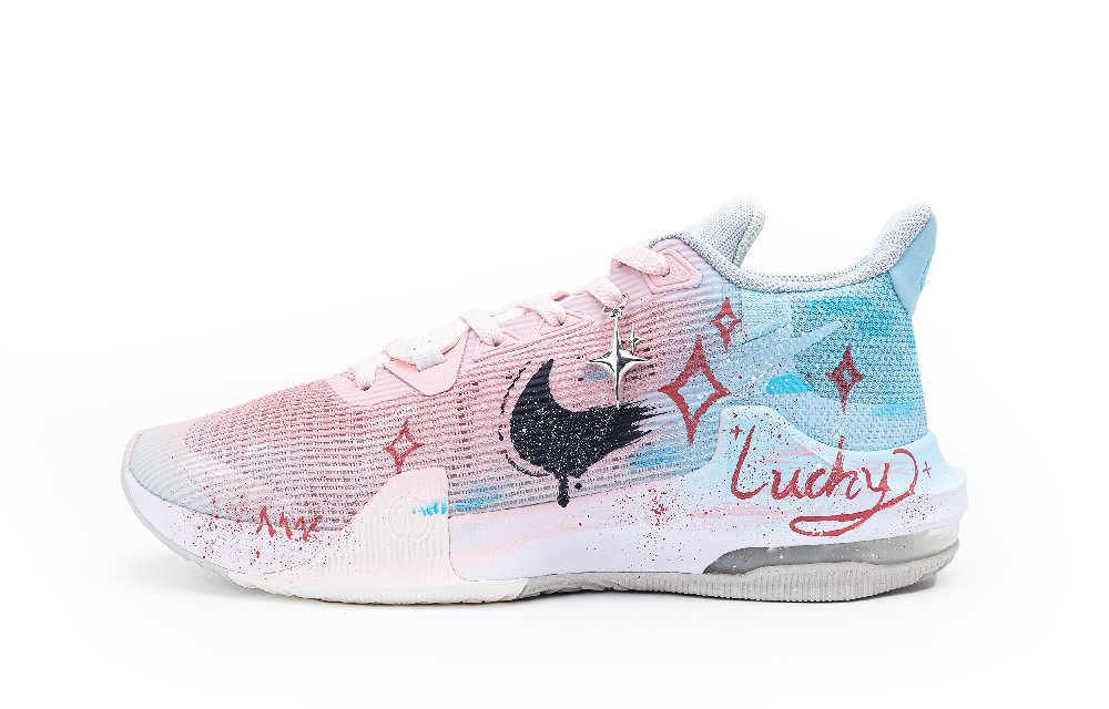 Nike Air Max Impact Neon Heartbeat Abrasion-Resistant Low-Top Basketball Shoes Men's Pink Blue