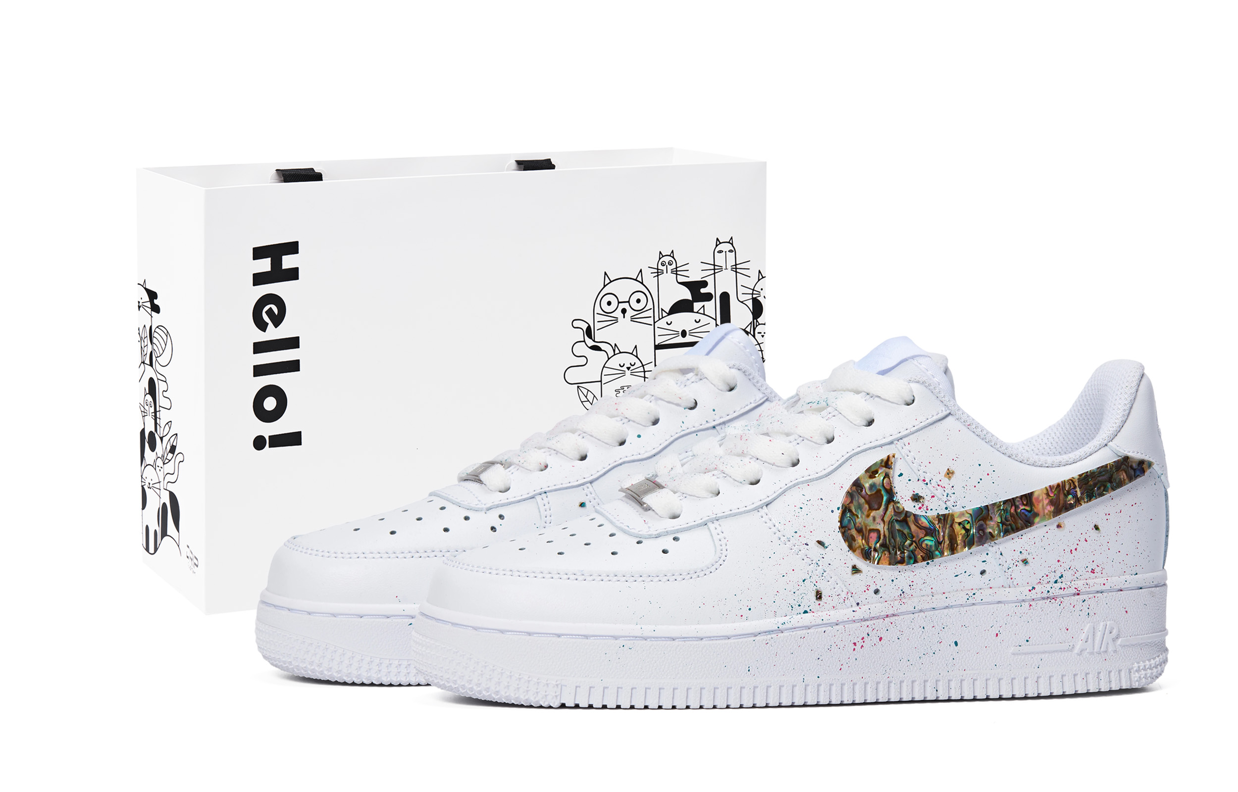 Nike Air Force 1 Abrasion Resistant Low top Skateboard Shoes Unisex White