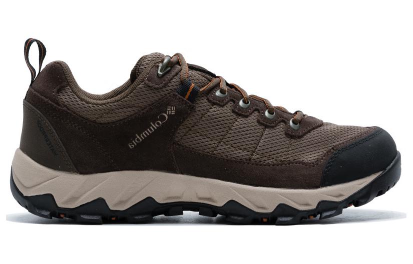 Columbia Anti Slip Wear Resistant Low Top Hiking Shoes Men's Brown