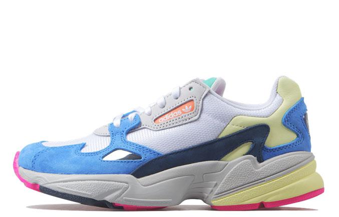 Adidas Falcon White Blue Women's