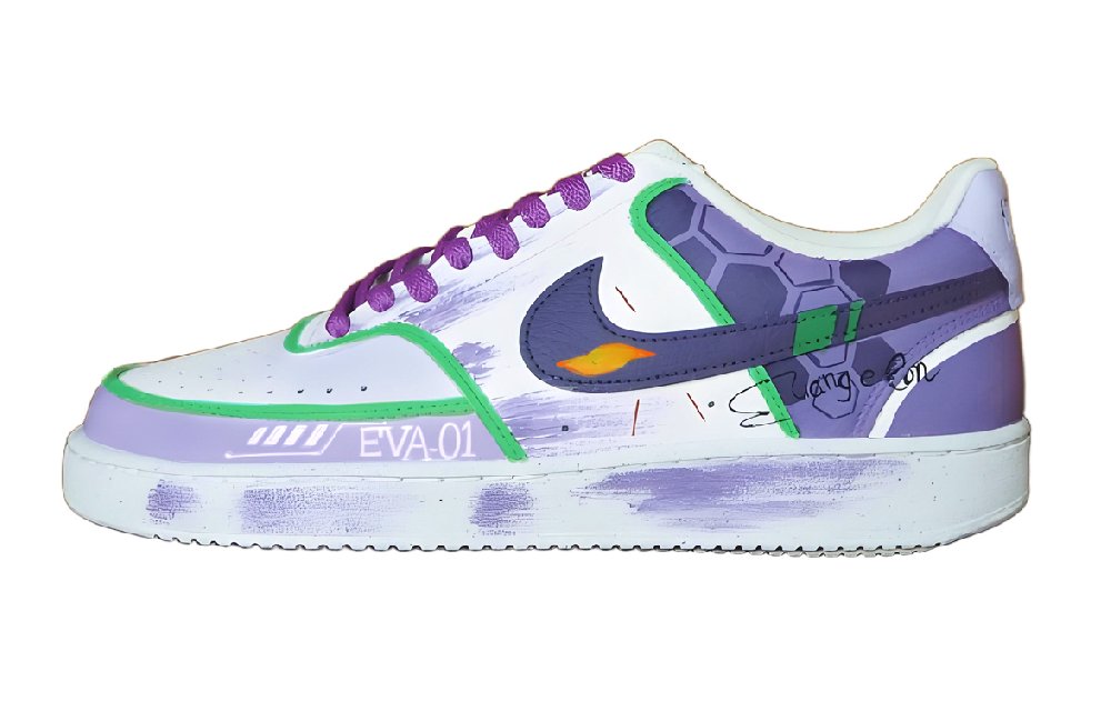 Nike Court Vision 1 Abrasion Resistant Low Top Skateboard Shoes Men's Purple