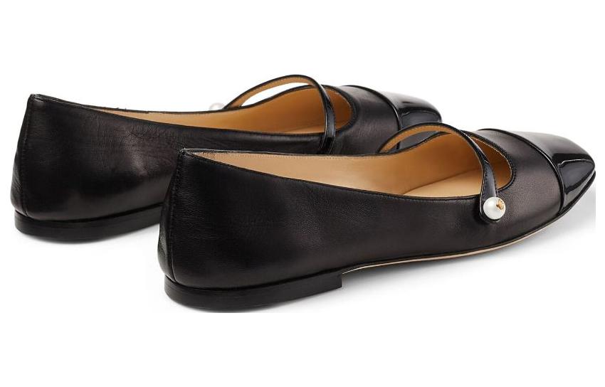 Jimmy Choo Elisa Leather Ballerina Shoes Women's