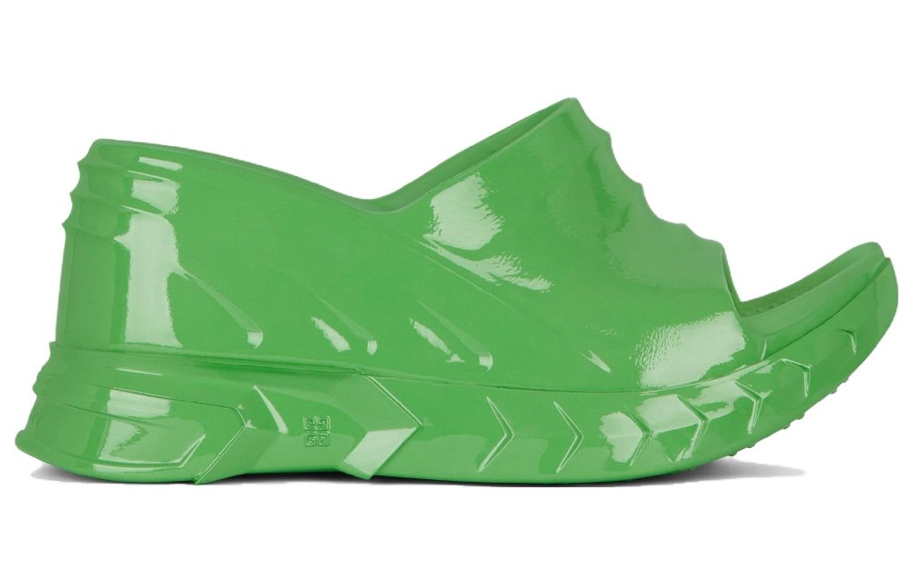 Givenchy Slide Slippers 11cm Women's Bitter Orange Green